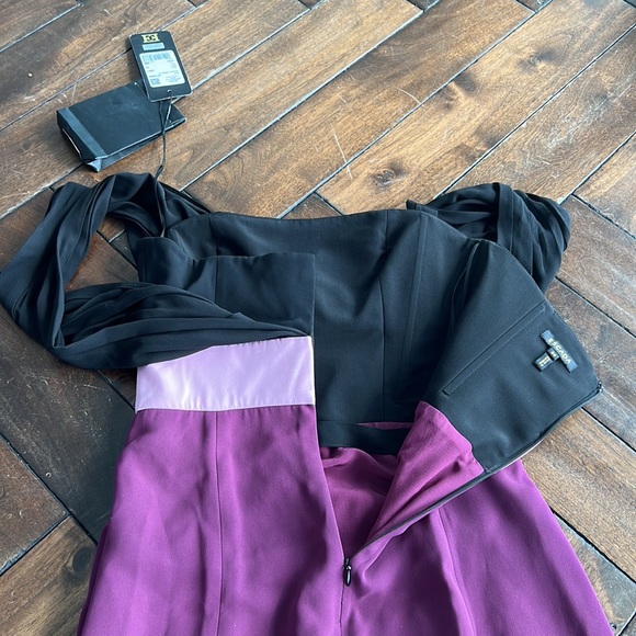 Escada 100% silk made in Slovenia 🇸🇮 size 4(34) purple/black/pink maxi dress - Picture 16 of 16